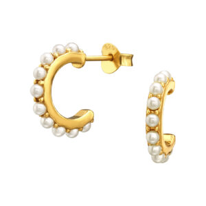 GOLD & PEARL C HOOP