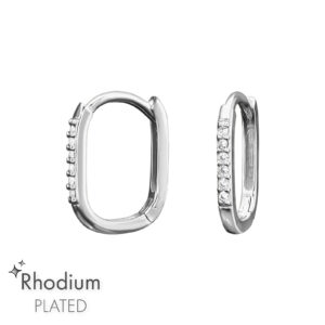 SILVER  FRAME HOOPS