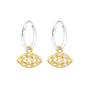 EVIL EYE HOOPS