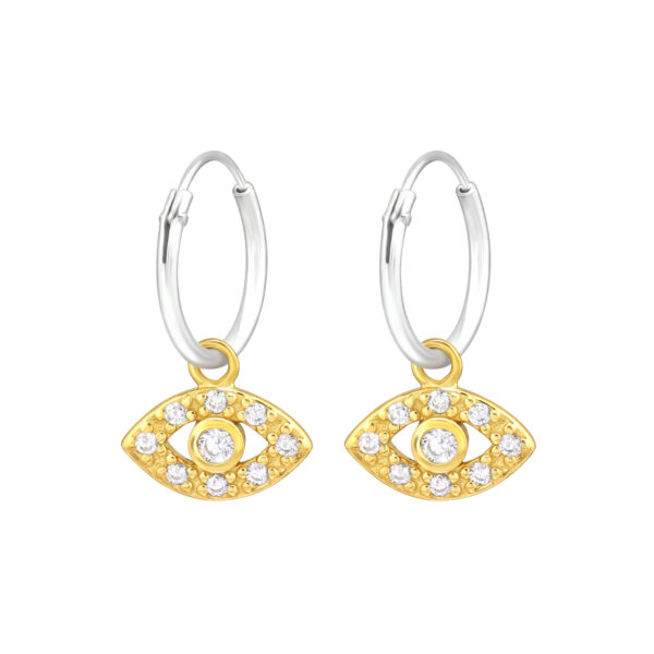 EVIL EYE HOOPS